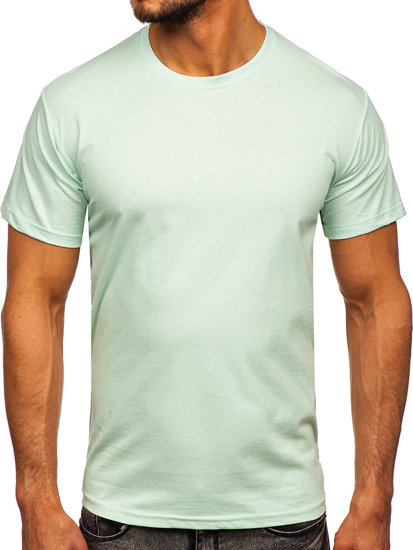 Camiseta algodón sin impresión para hombre verde menta claro Bolf 192397