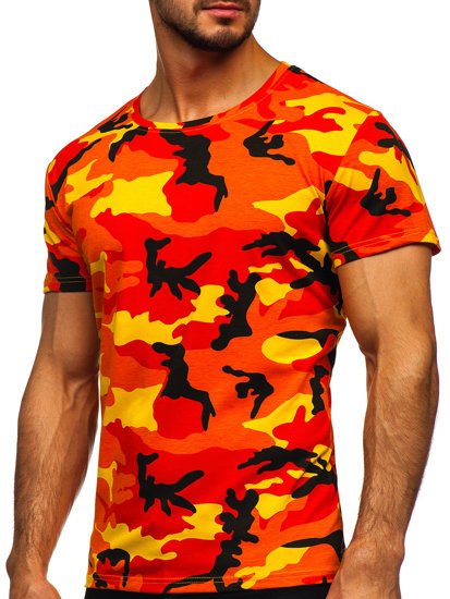 Camiseta de camuflaje para hombre color naranja Bolf S807