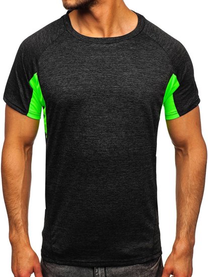 Camiseta de entrenamiento para hombre color negro Denley HM076