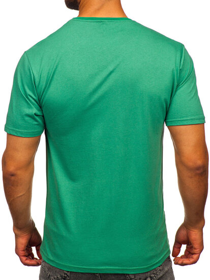 Camiseta de hombre de algodón con estampado verde Bolf 5032