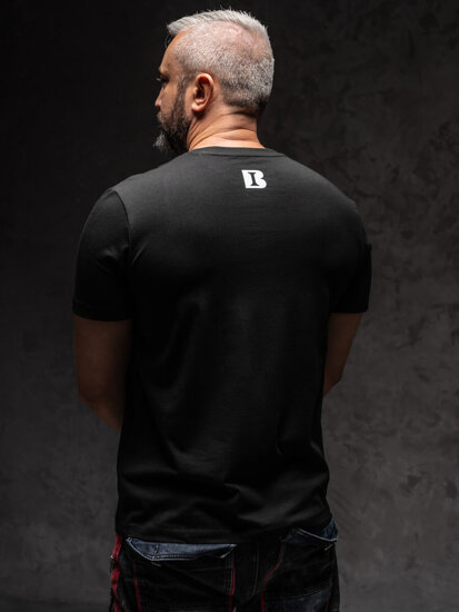 Camiseta de la colección Igor Brudny con impresión para hombre negro 02