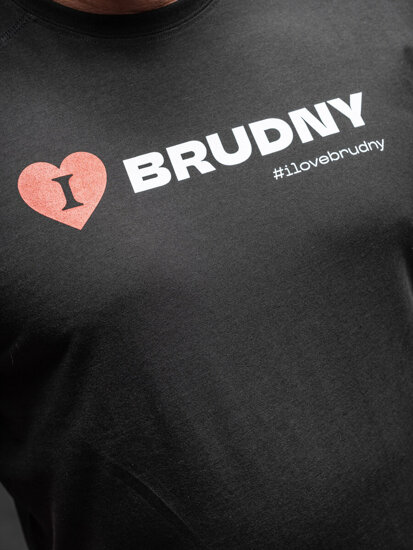 Camiseta de la colección Igor Brudny con impresión para hombre negro 02