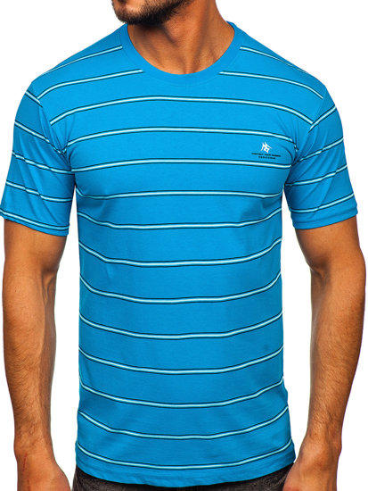 Camiseta de manga corta Bolf 14952 azul turquesa para hombre