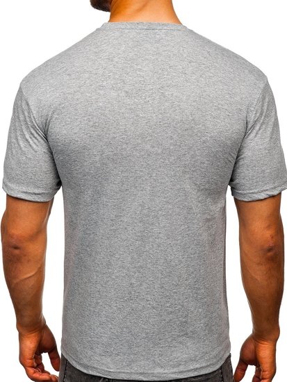 Camiseta de manga corta con estampado para hombre gris Bolf 14336