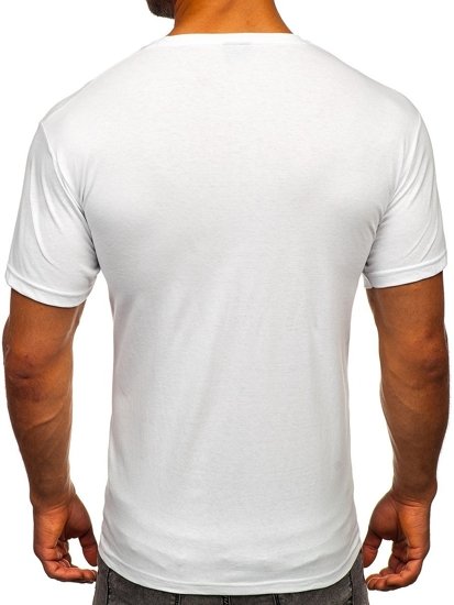 Camiseta de manga corta con impresión para hombre blanco Bolf 142172