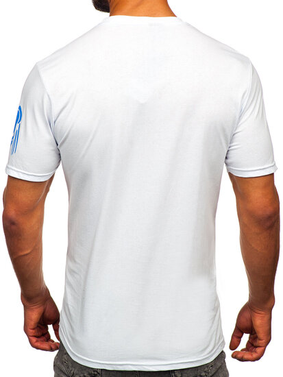 Camiseta de manga corta con impresión para hombre blanco Bolf 192379-1