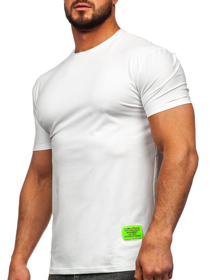 Camiseta de manga corta con impresión para hombre blanco Bolf MT3046