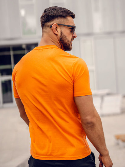 Camiseta de manga corta con impresión para hombre naranja Bolf 14728A