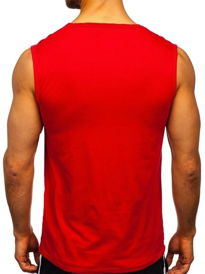 Camiseta de manga corta con impresión para hombre rojo Bolf SS11081