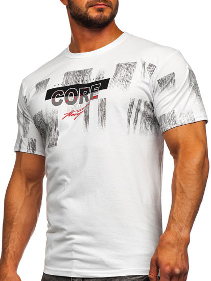 Camiseta de manga corta para hombre blanco Bolf 14703