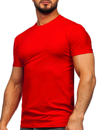 Camiseta de manga corta sin impresión para hombre rojo Bolf MT3001 