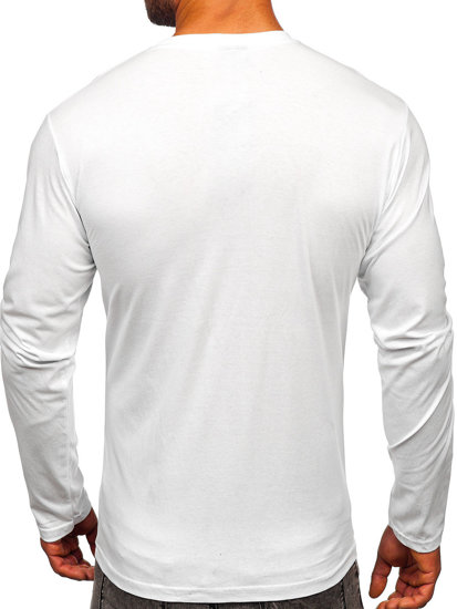 Camiseta de manga larga con impresión para hombre blanco Bolf 146740