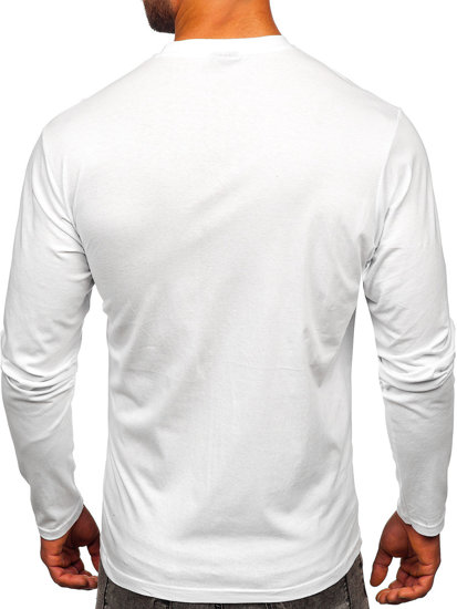 Camiseta de manga larga con impresión para hombre blanco Bolf 146745