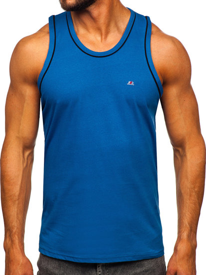 Camiseta de tirantes anchos azul Bolf 14276