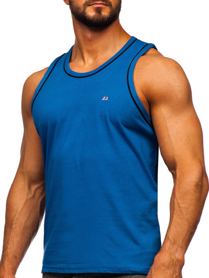 Camiseta de tirantes anchos azul Bolf 14276