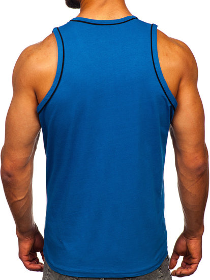 Camiseta de tirantes anchos azul Bolf 14276