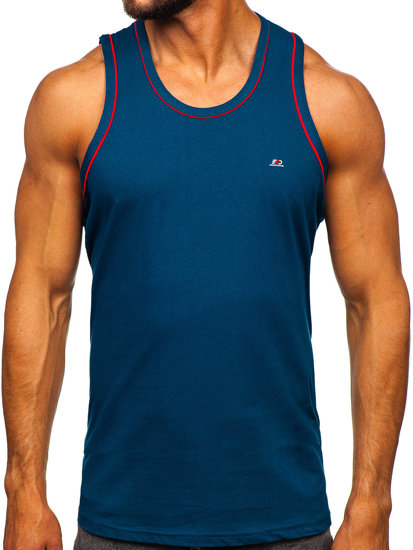 Camiseta de tirantes anchos azul oscuro Bolf 14276