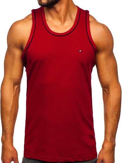 Camiseta de tirantes anchos burdeos Bolf 14276