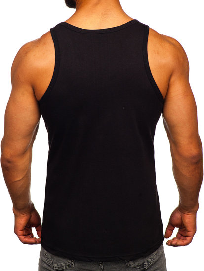 Camiseta de tirantes anchos con impresión negro Bolf 143026