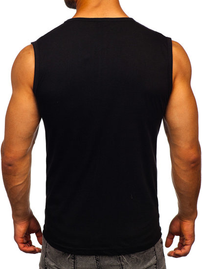 Camiseta de tirantes con impresión negro Bolf 14805