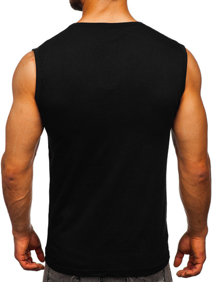 Camiseta de tirantes con impresión negro Bolf 14825