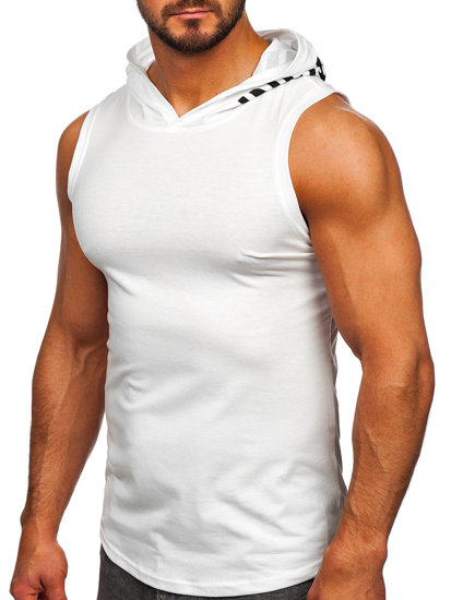 Camiseta de tirantes con impresión para hombre blanco Bolf 2537