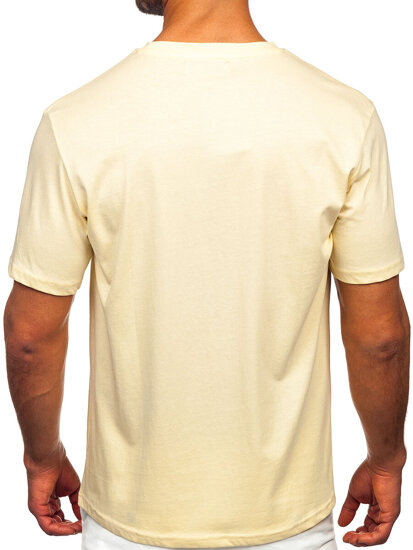 Camiseta estampada de algodón para hombre Amarillo Bolf MPO3496