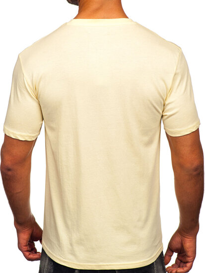 Camiseta estampada de algodón para hombre Amarillo Bolf MPO3502