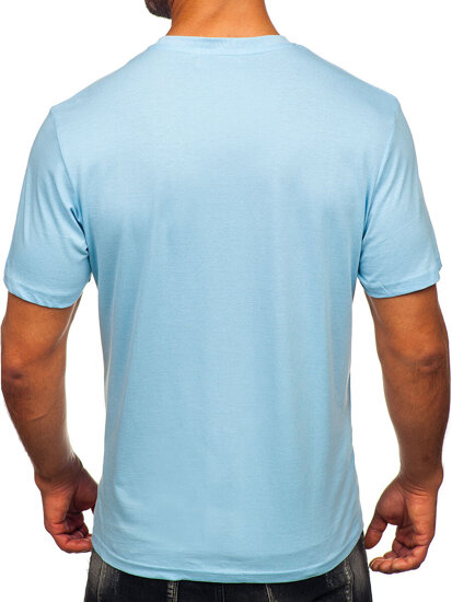 Camiseta estampada de algodón para hombre Azul Bolf MPO3497