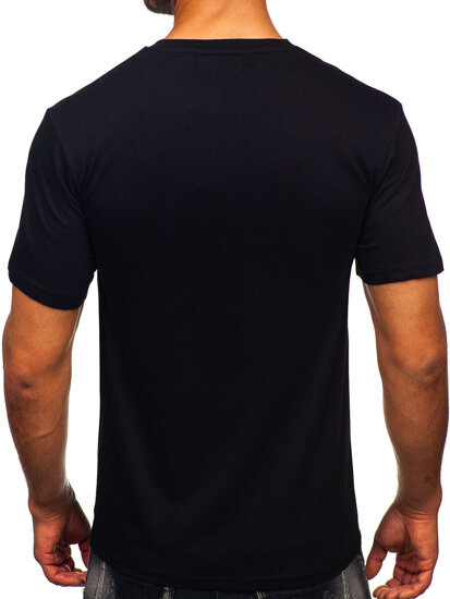 Camiseta estampada de algodón para hombre Negro Bolf MPO3560