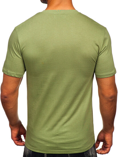 Camiseta estampada de algodón para hombre Verde Bolf MPO3475