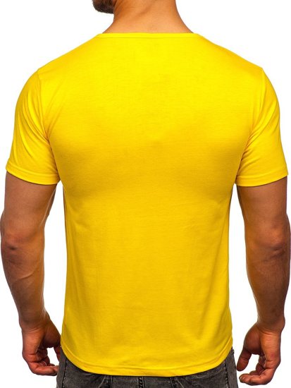 Camiseta estampada para hombre color amarillo Denley KS2631