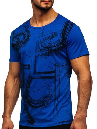 Camiseta estampada para hombre color azul Denley KS2525T