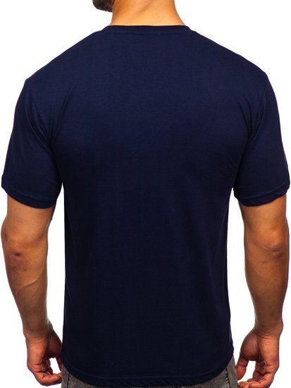 Camiseta estampada para hombre color azul oscuro Bolf 14802