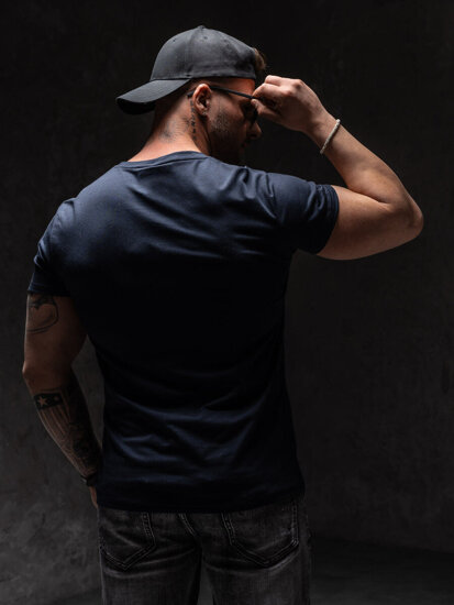 Camiseta estampada para hombre color azul oscuro Bolf Y70002