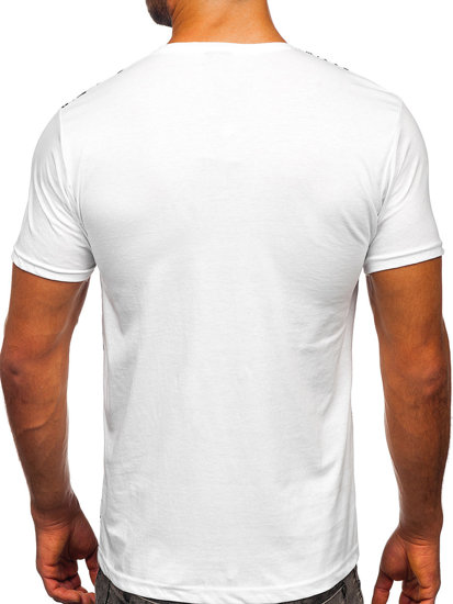 Camiseta estampada para hombre color blanco Bolf 1173