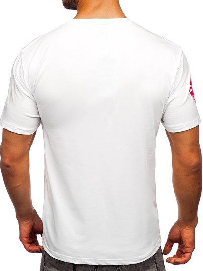 Camiseta estampada para hombre color blanco Bolf 192367