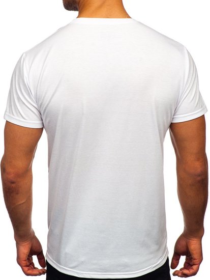 Camiseta estampada para hombre color blanco Bolf KS2371