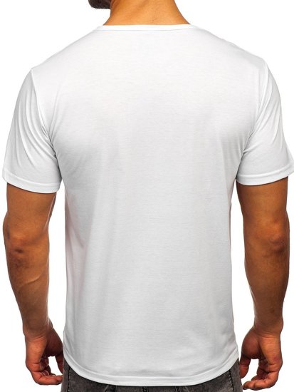 Camiseta estampada para hombre color blanco Bolf KS2620