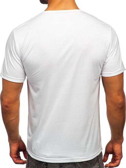 Camiseta estampada para hombre color blanco Bolf KS2652