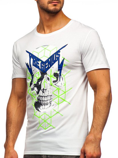 Camiseta estampada para hombre color blanco Bolf Y70002