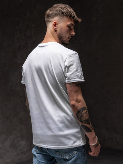 Camiseta estampada para hombre color blanco Bolf Y70002