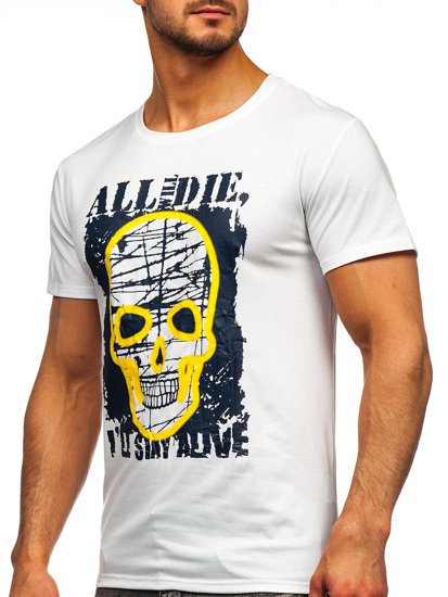 Camiseta estampada para hombre color blanco Bolf Y70007