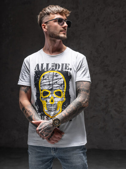 Camiseta estampada para hombre color blanco Bolf Y70007