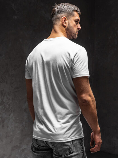 Camiseta estampada para hombre color blanco Bolf Y70011