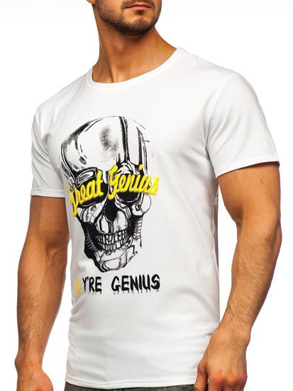 Camiseta estampada para hombre color blanco Bolf Y70012