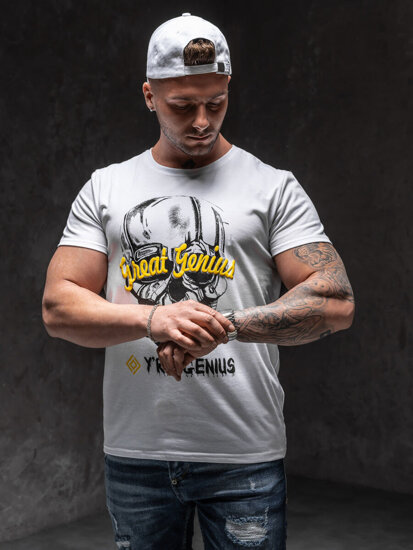 Camiseta estampada para hombre color blanco Bolf Y70012