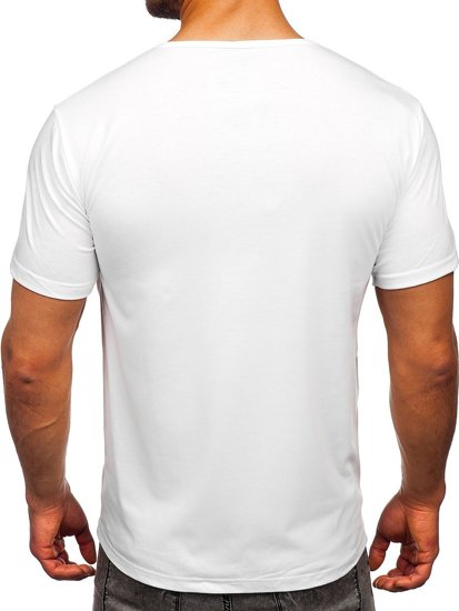 Camiseta estampada para hombre color blanco Denley KS2631