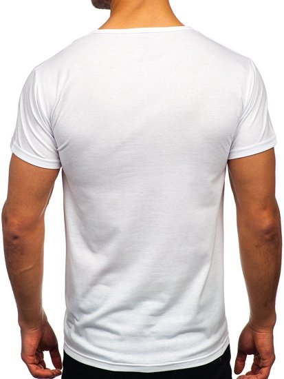 Camiseta estampada para hombre color blanco Denley KS2633