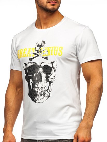 Camiseta estampada para hombre color blanco Denley Y70005